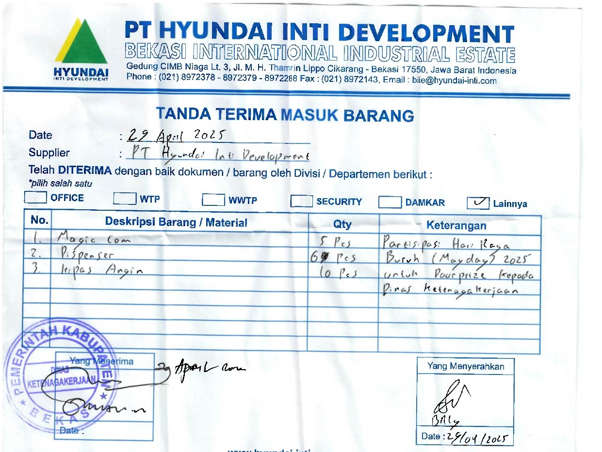 Peringatan Hari Buruh Internasional (MayDay) 2025 Kabupaten Bekasi